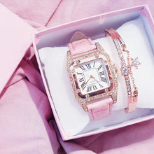 Load image into Gallery viewer, Fashion Women Leather Strap Watches Luxury Ladies Quartz Wristwatches Elegant Women Diamond Watch Clock Relogios Femininos