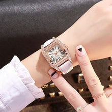 Load image into Gallery viewer, Fashion Women Leather Strap Watches Luxury Ladies Quartz Wristwatches Elegant Women Diamond Watch Clock Relogios Femininos