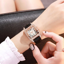 Load image into Gallery viewer, Fashion Women Leather Strap Watches Luxury Ladies Quartz Wristwatches Elegant Women Diamond Watch Clock Relogios Femininos