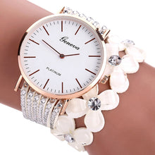 Load image into Gallery viewer, Fashion Geneva Flowers Watches Women Dress Elegant Quartz Bracelet Ladies Watch Crystal Diamond Wrist Watch Gift Reloj Mujer