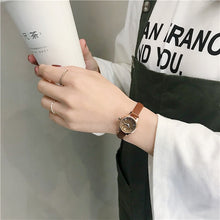 Load image into Gallery viewer, Luxury women&#39;s fashion exquisite roma retro watches elegant ladies design small wristwatches vintage leather female dress watch
