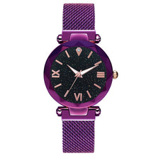Load image into Gallery viewer, Luxury Women Watches Fashion Elegant Magnet Buckle Vibrato Purple Ladies Wristwatch 2019 New Starry Sky Roman Numeral Gift Clock
