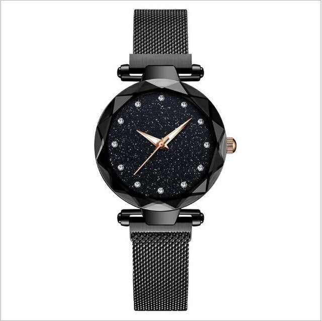 Luxury 2pcs Women Watches Bracelet Set Fashion Elegant Magnet Buckle Ladies Starry Sky Watch Set Relogio Feminino Dropshipping