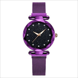 Luxury 2pcs Women Watches Bracelet Set Fashion Elegant Magnet Buckle Ladies Starry Sky Watch Set Relogio Feminino Dropshipping