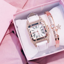 Load image into Gallery viewer, Fashion Women Leather Strap Watches Luxury Ladies Quartz Wristwatches Elegant Women Diamond Watch Clock Relogios Femininos
