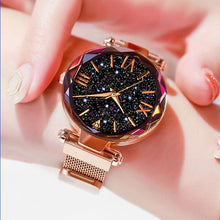 Load image into Gallery viewer, Luxury Women Watches Fashion Elegant Magnet Buckle Vibrato Purple Ladies Wristwatch 2019 New Starry Sky Roman Numeral Gift Clock
