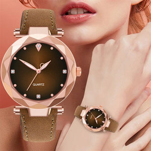 2019 New Brand Starry Sky Women Watch Fashion Elegant Stainless Steel Purple Rose Gold Ladies Wristwatch Luxury Women Watches