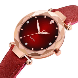 2019 New Brand Starry Sky Women Watch Fashion Elegant Stainless Steel Purple Rose Gold Ladies Wristwatch Luxury Women Watches