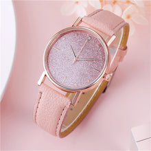 Load image into Gallery viewer, Female Elegant Analog Quartz Wrist Watch Leather Band Luxury Star dial Diamond relogio feminino Bracelet Women Watch Girl Clock
