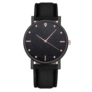 Female Elegant Analog Quartz Wrist Watch Leather Band Luxury Star dial Diamond relogio feminino Bracelet Women Watch Girl Clock