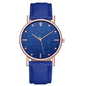 Female Elegant Analog Quartz Wrist Watch Leather Band Luxury Star dial Diamond relogio feminino Bracelet Women Watch Girl Clock