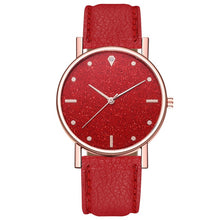Load image into Gallery viewer, Female Elegant Analog Quartz Wrist Watch Leather Band Luxury Star dial Diamond relogio feminino Bracelet Women Watch Girl Clock
