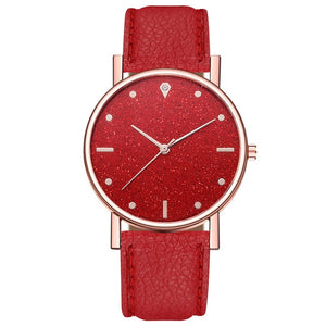 Female Elegant Analog Quartz Wrist Watch Leather Band Luxury Star dial Diamond relogio feminino Bracelet Women Watch Girl Clock