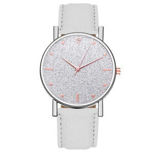Female Elegant Analog Quartz Wrist Watch Leather Band Luxury Star dial Diamond relogio feminino Bracelet Women Watch Girl Clock
