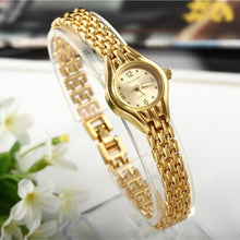 Load image into Gallery viewer, Women Bracelet Watch Mujer Golden Relojes Small Dial Quartz leisure Watch Popular Wristwatch Hour female ladies elegant watches
