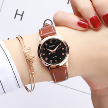 Load image into Gallery viewer, Simple Gold Women Leather Watches Elegant Small Bracelet Female Clock 2019 Fashion Brand Roman Dial Retro Ladies Wristwatches
