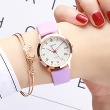 Load image into Gallery viewer, Simple Gold Women Leather Watches Elegant Small Bracelet Female Clock 2019 Fashion Brand Roman Dial Retro Ladies Wristwatches
