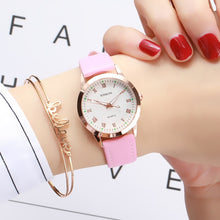 Load image into Gallery viewer, Simple Gold Women Leather Watches Elegant Small Bracelet Female Clock 2019 Fashion Brand Roman Dial Retro Ladies Wristwatches
